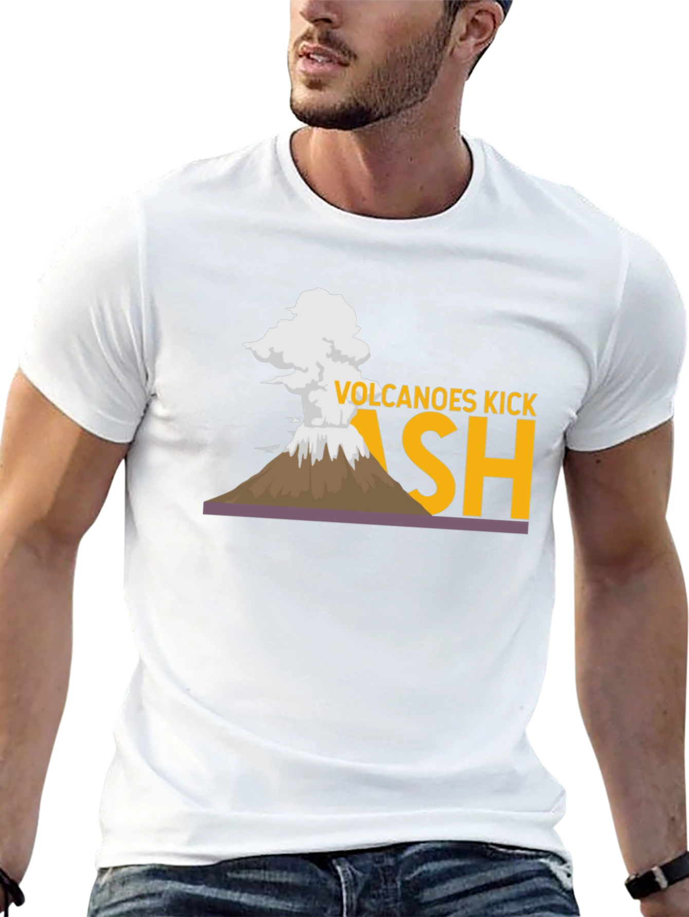 Volcanoes Kick Ash T-Shirt - Cool Graphic Tee
