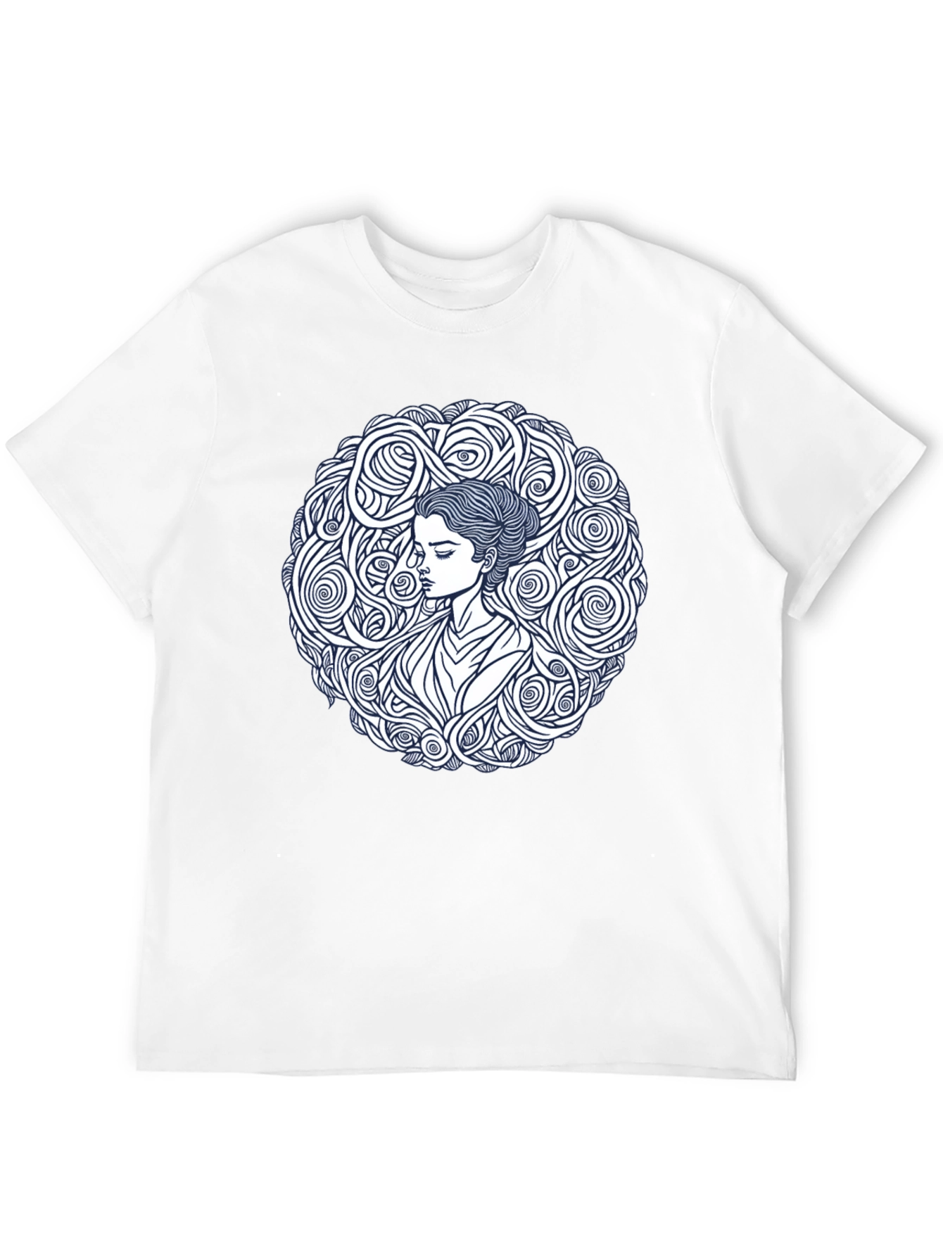 Abstract Woman Graphic Tee - Black