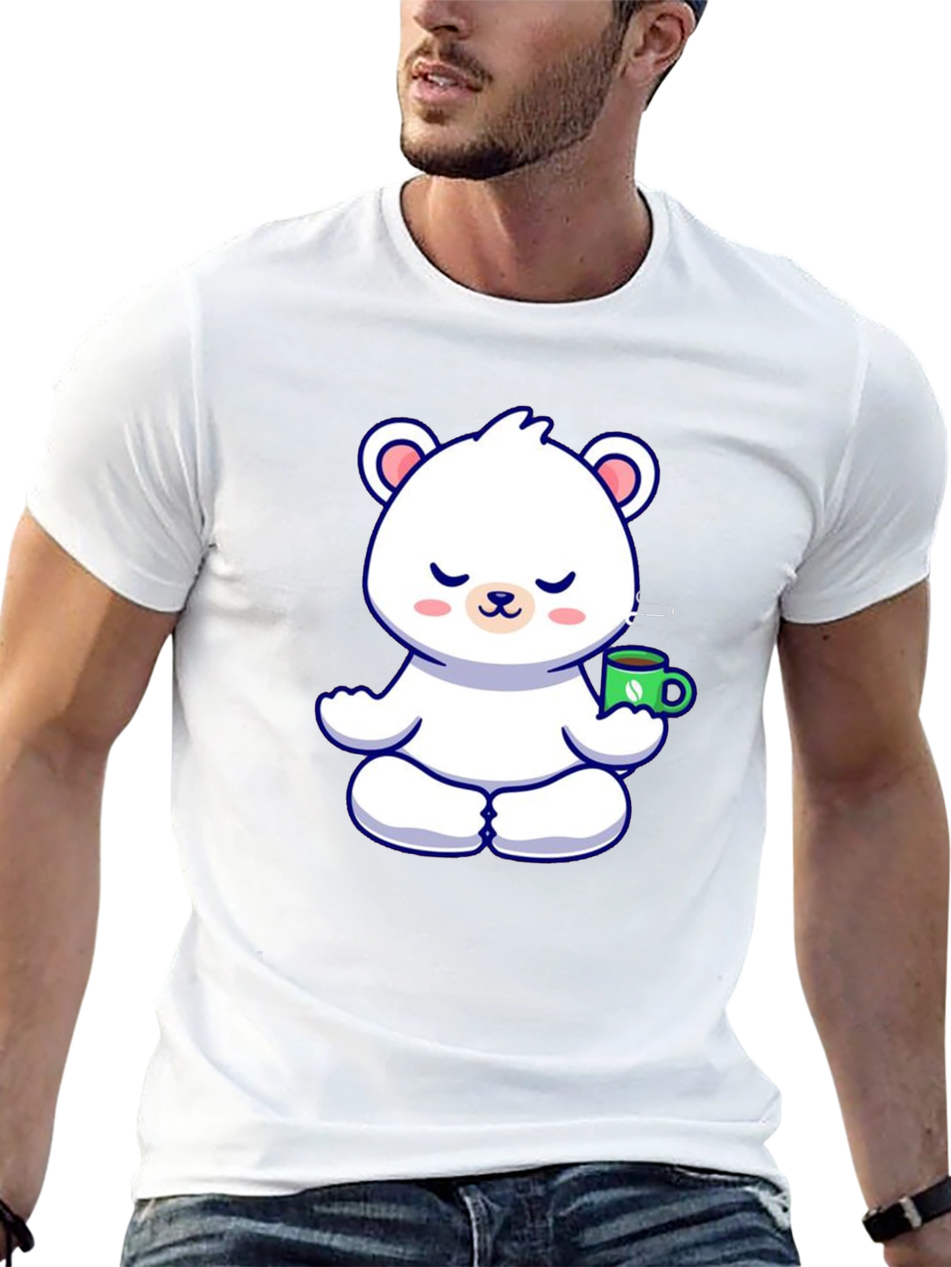 Meditating Bear Coffee T-Shirt