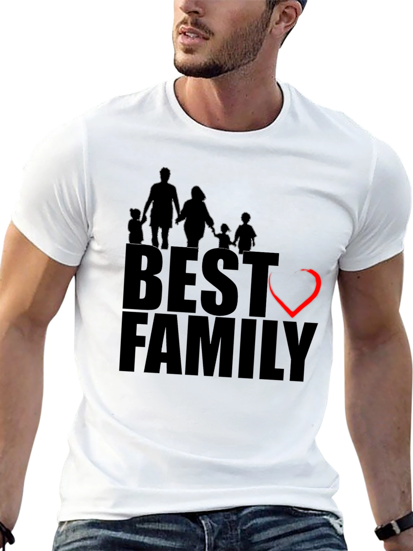 Best Family Graphic T-Shirt - Black Cotton Tee