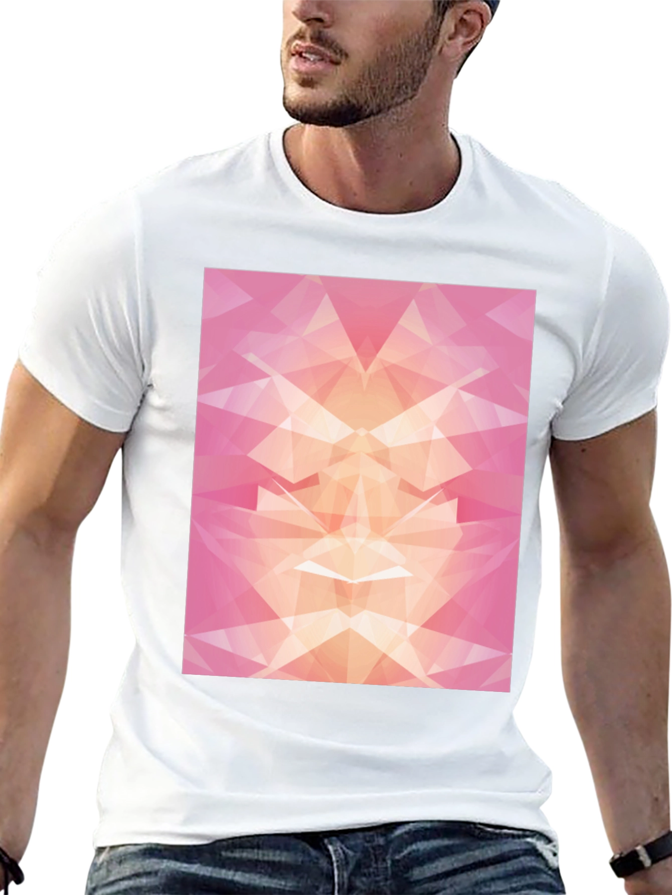 Geometric Abstract Black T-Shirt
