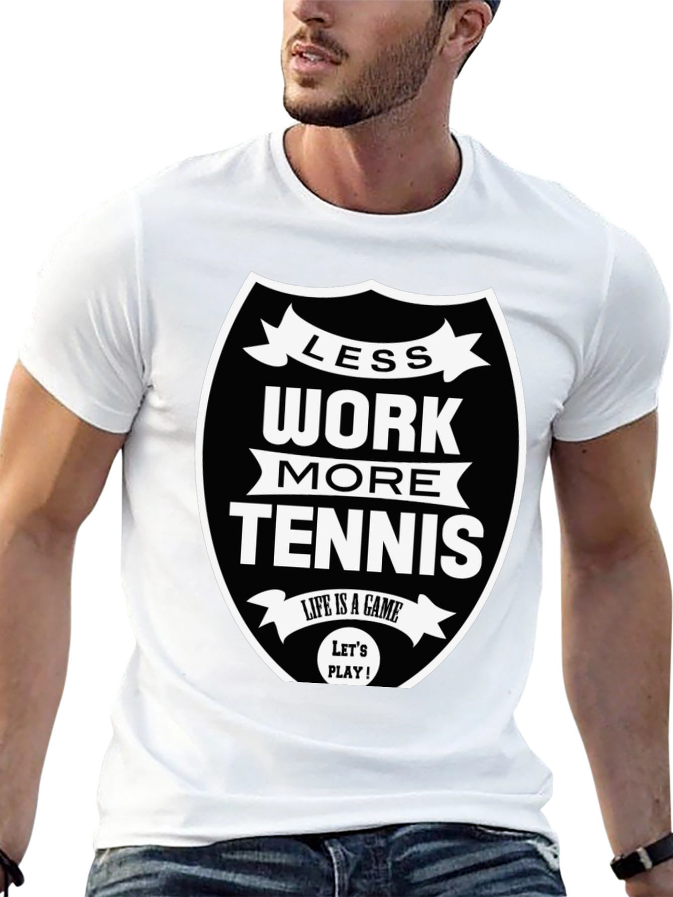Less Work More Tennis Graphic Tee