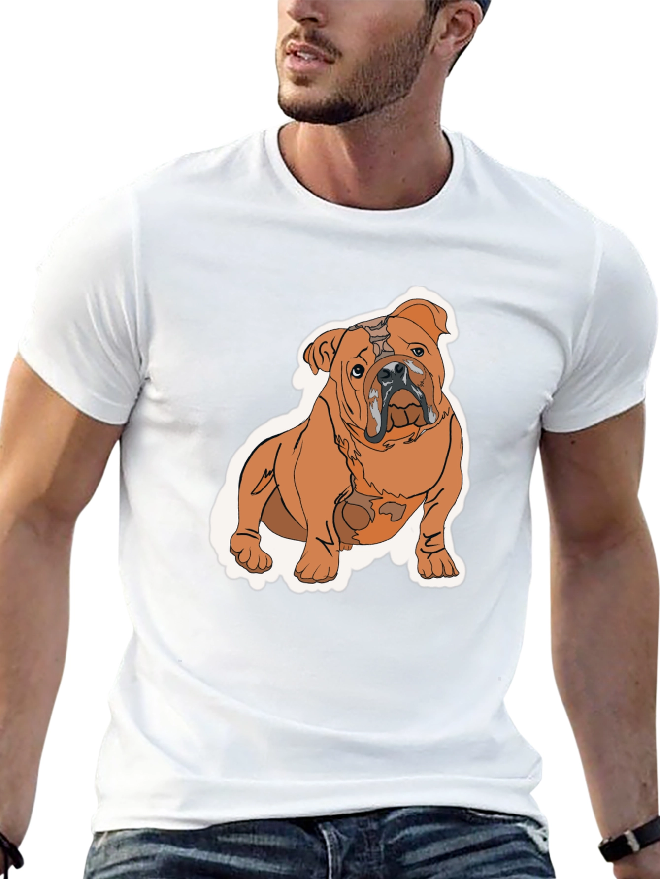 Bulldog Graphic T-Shirt - Black