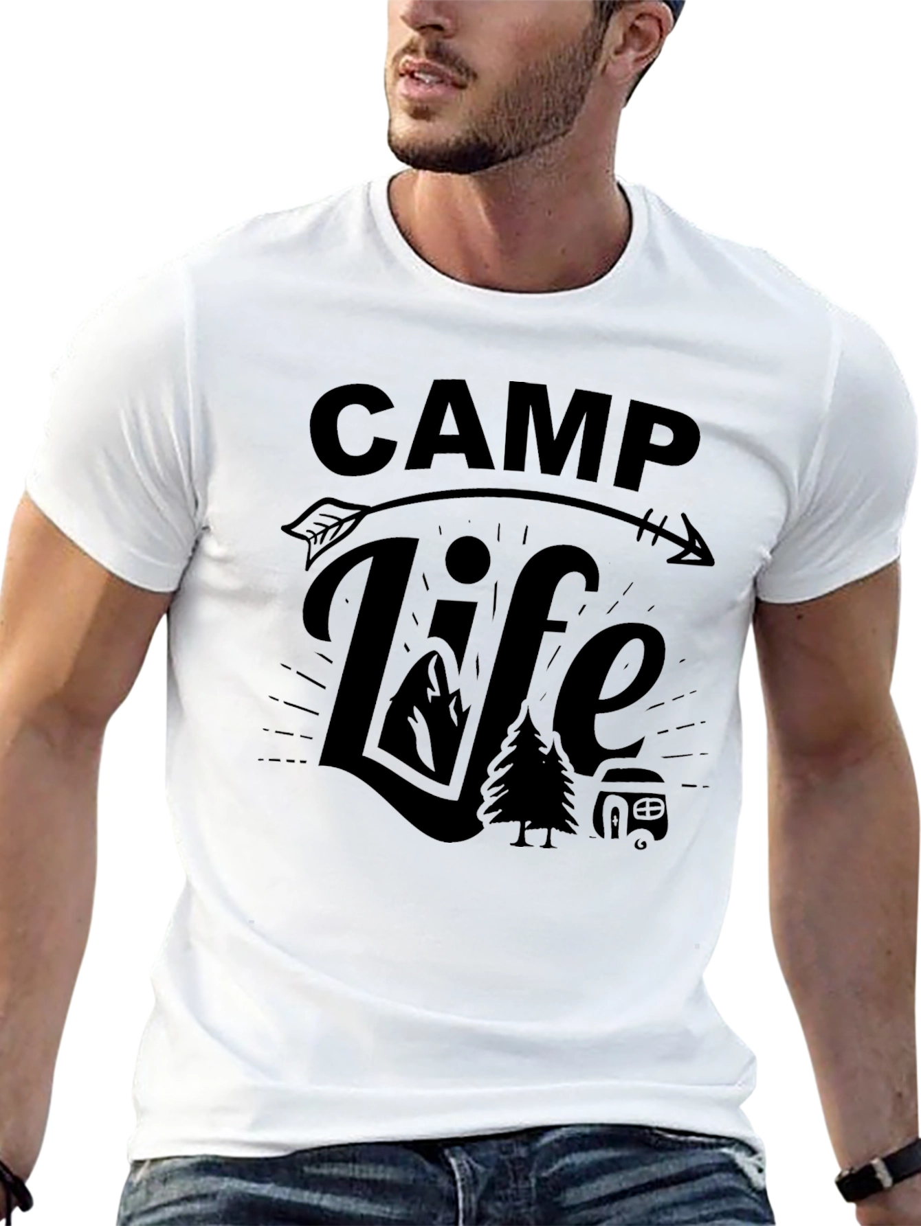 Camp Life Black T-Shirt