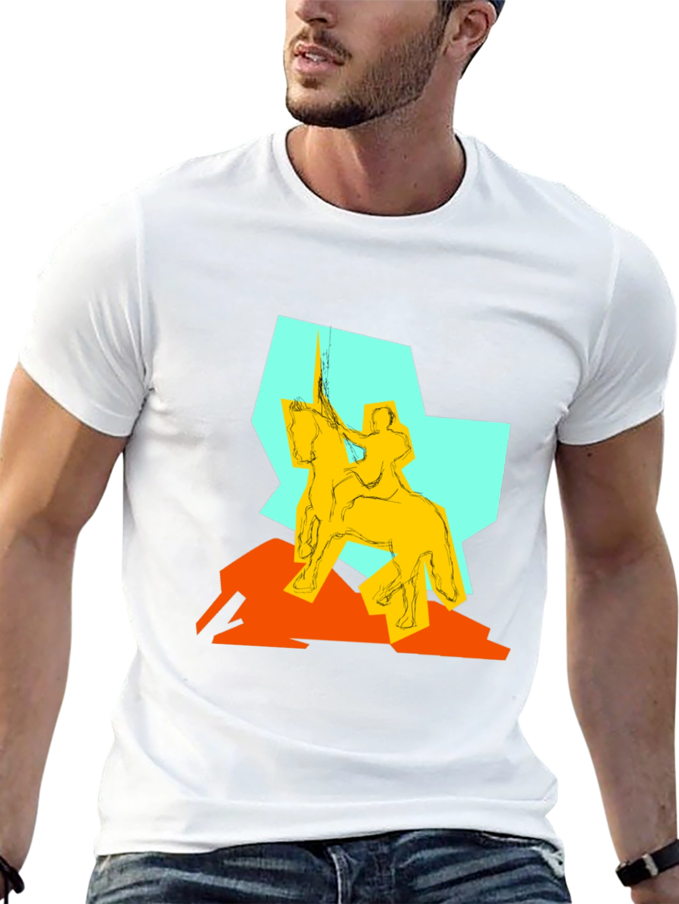 Abstract Knight Graphic Tee