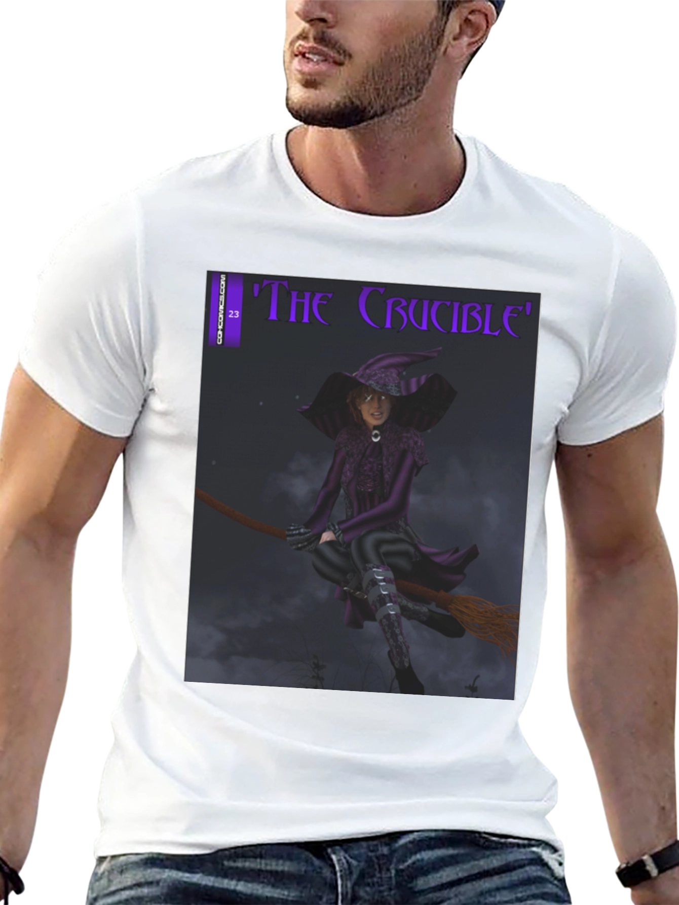 The Crucible Witch T-Shirt - Dark Comic Design