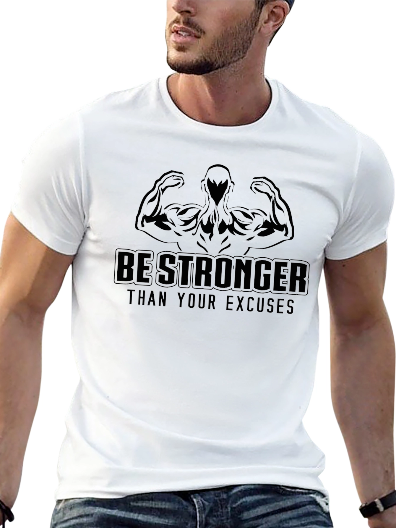 Be Stronger Than Your Excuses Black T-Shirt