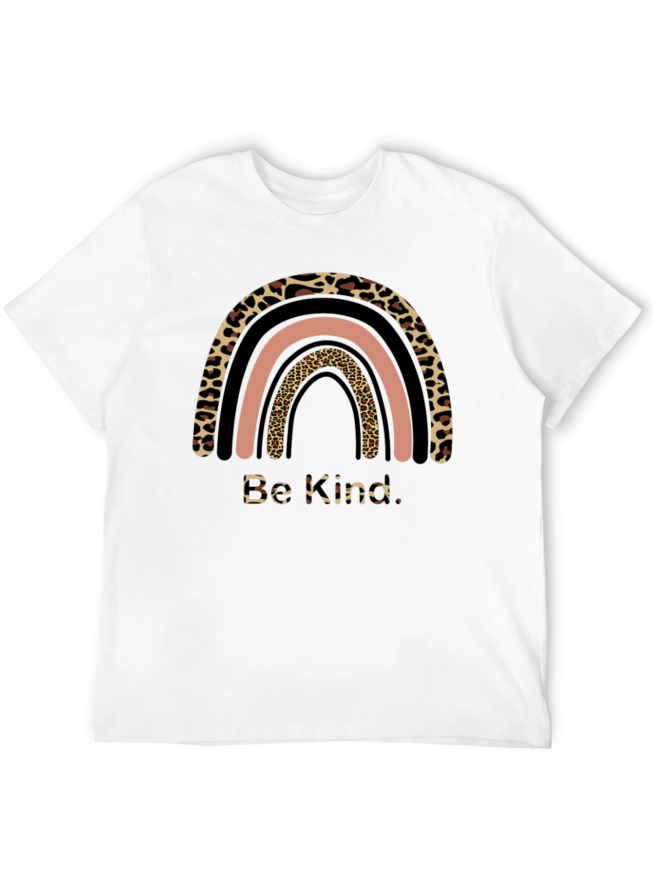 Be Kind Leopard Rainbow Graphic Tee