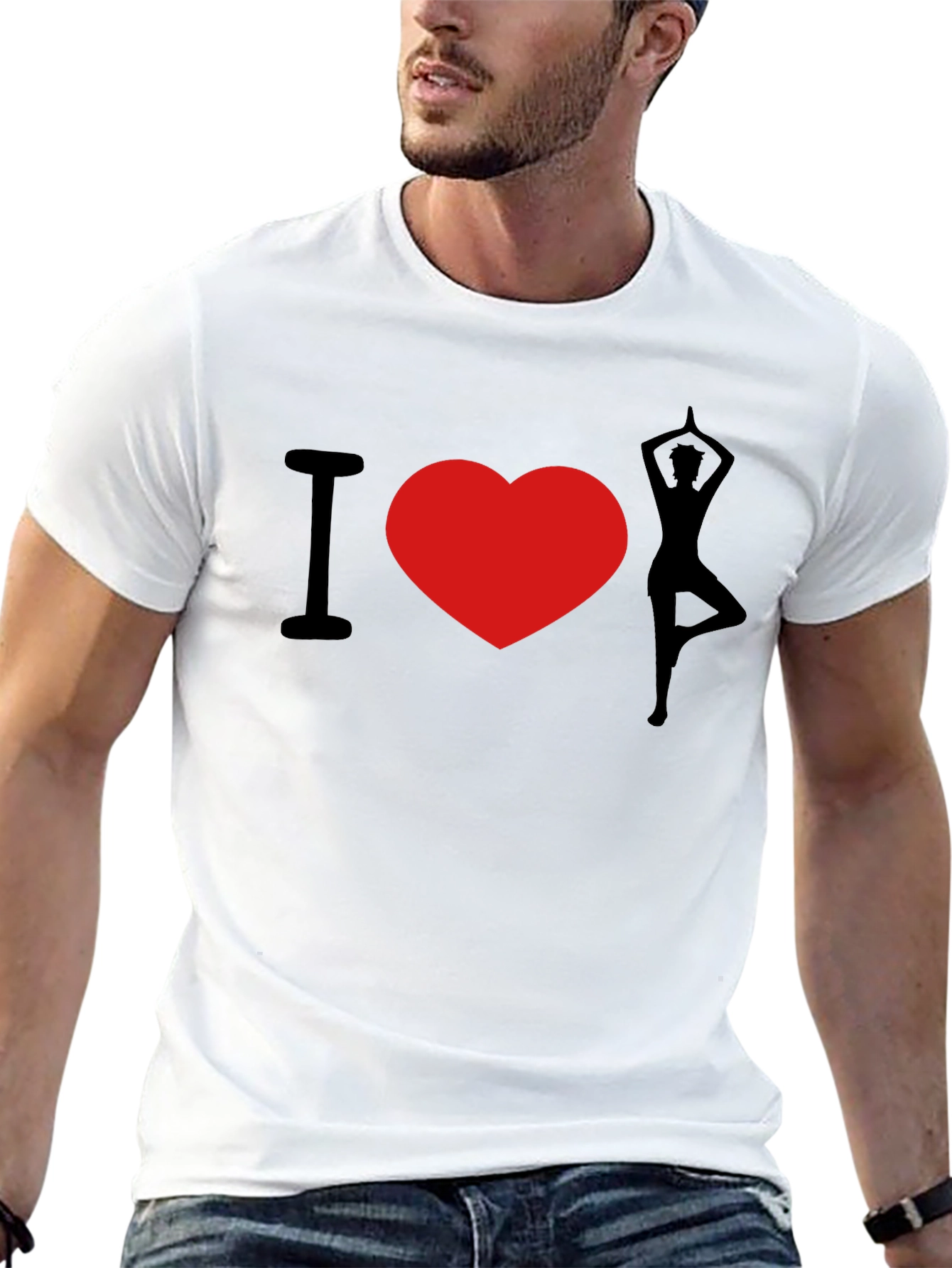 I Heart Yoga Black T-Shirt
