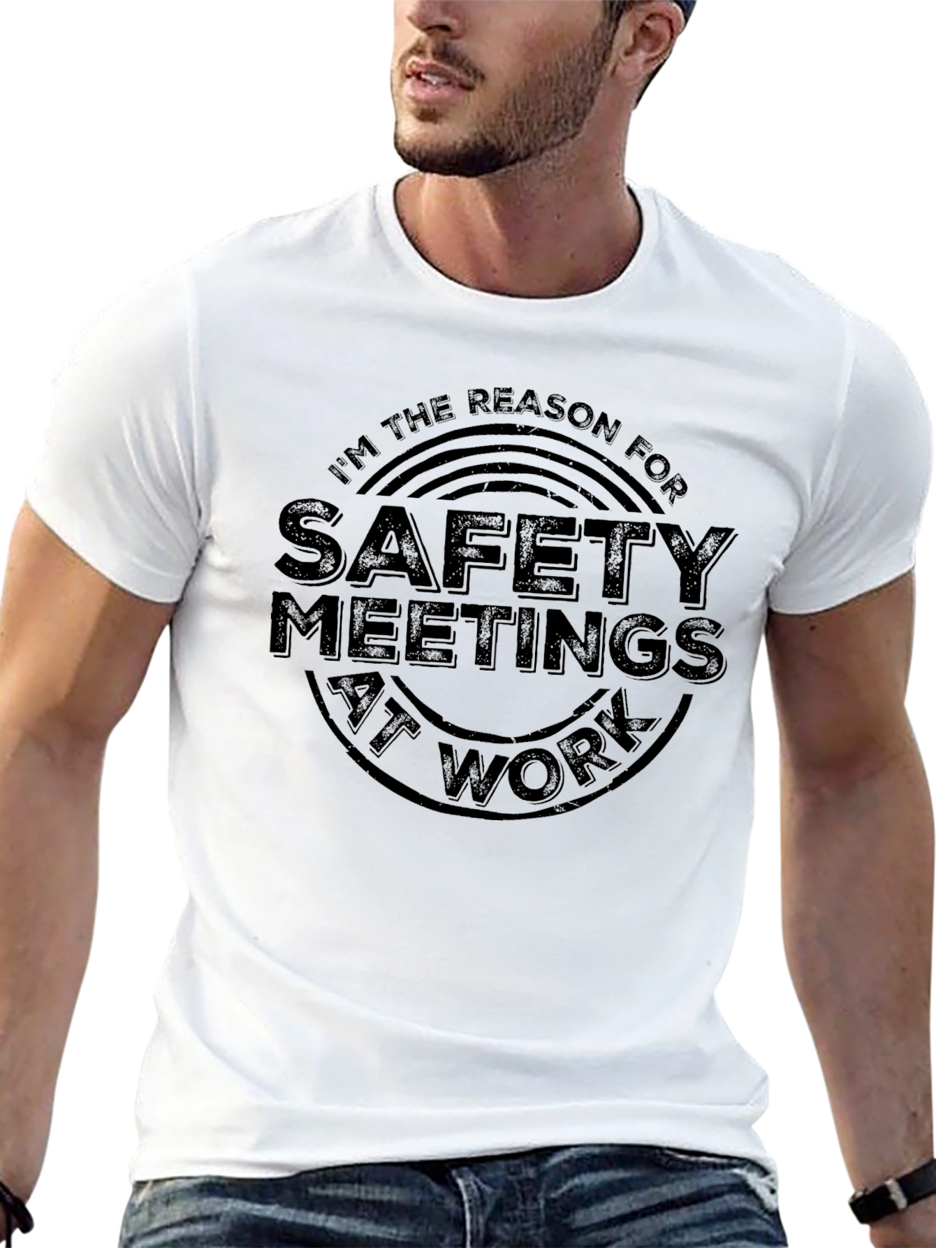 Safety Meeting T-Shirt - Black Funny Slogan Tee