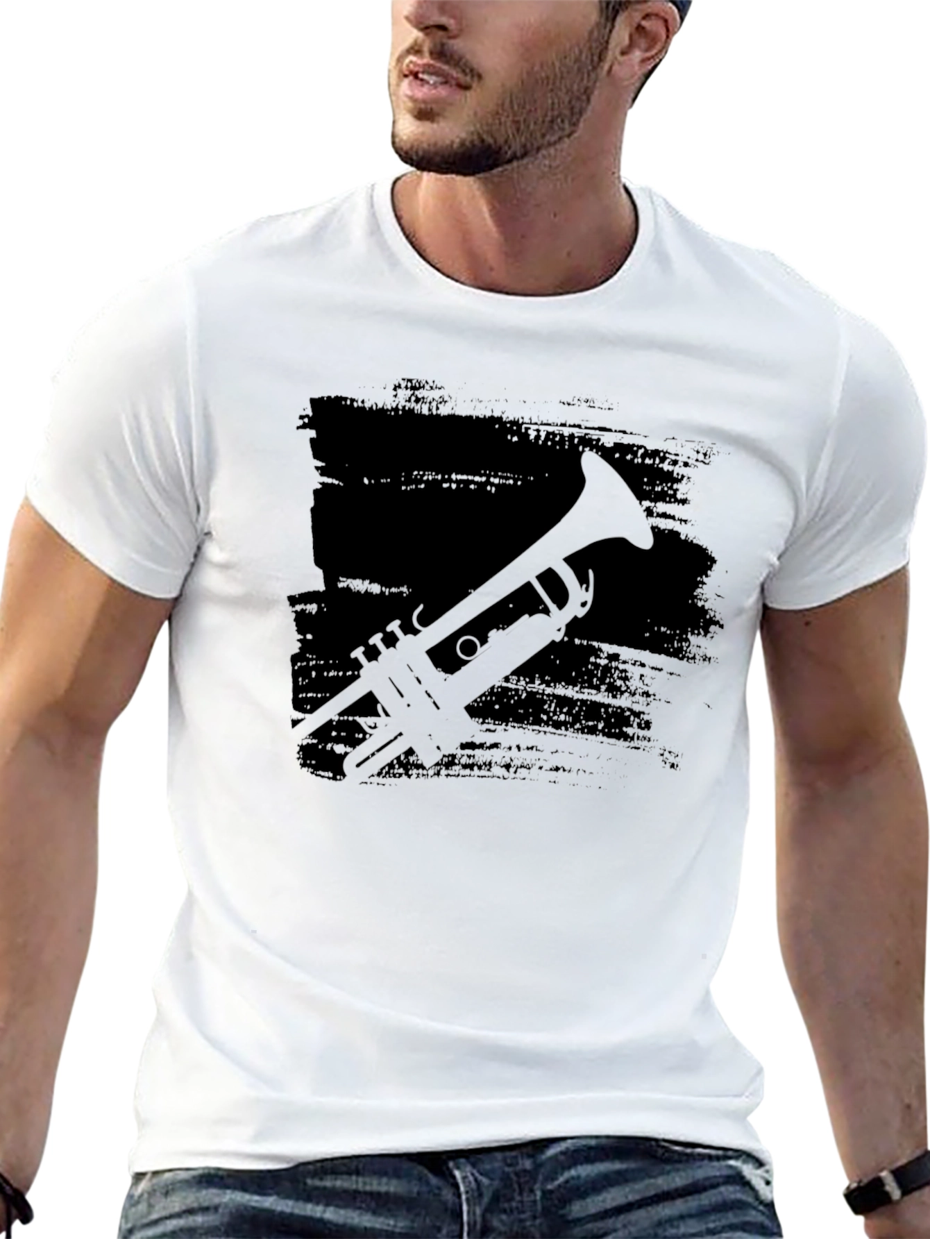 Trumpet Silhouette Black T-Shirt