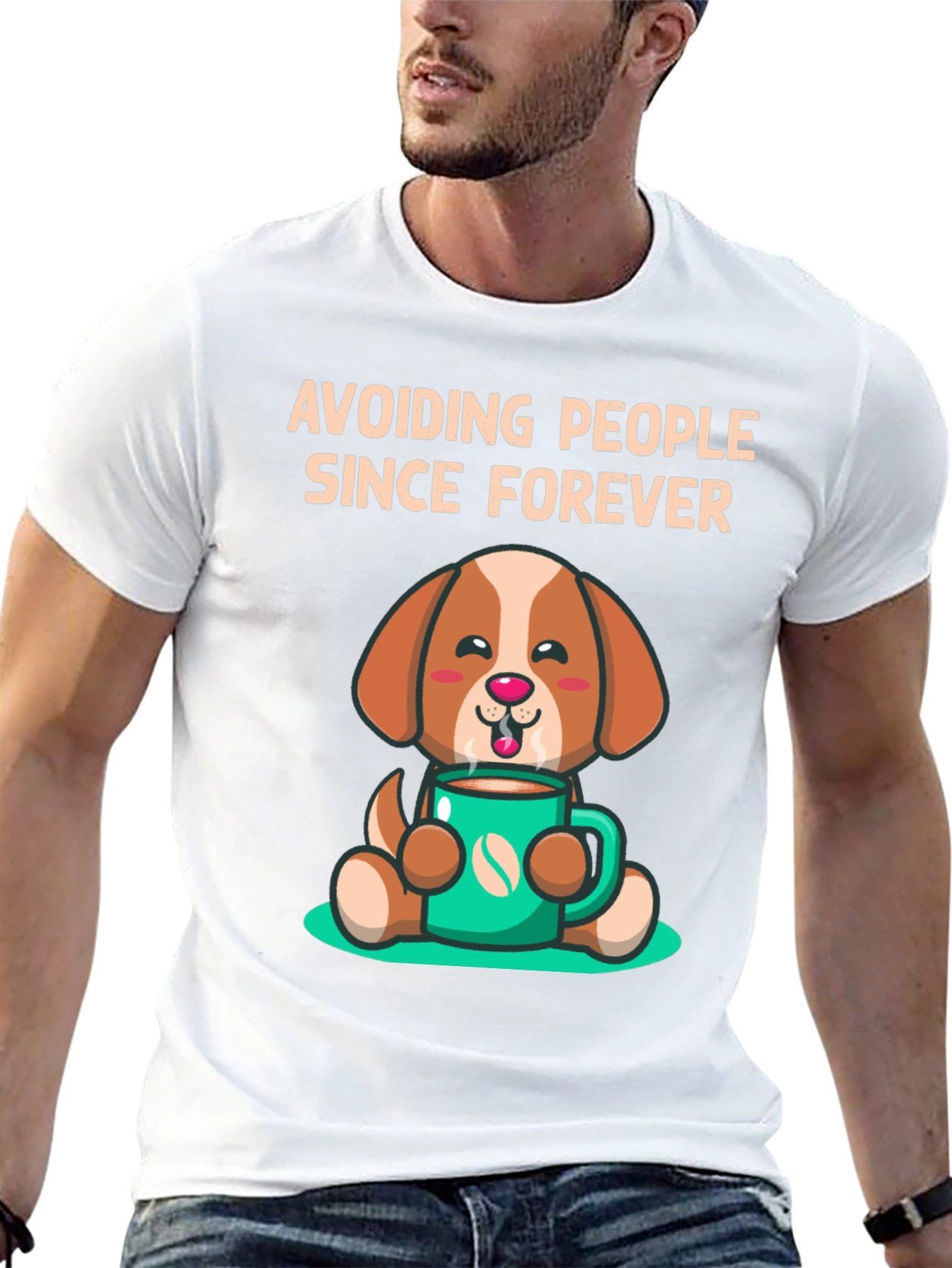 Avoiding People Dog T-Shirt