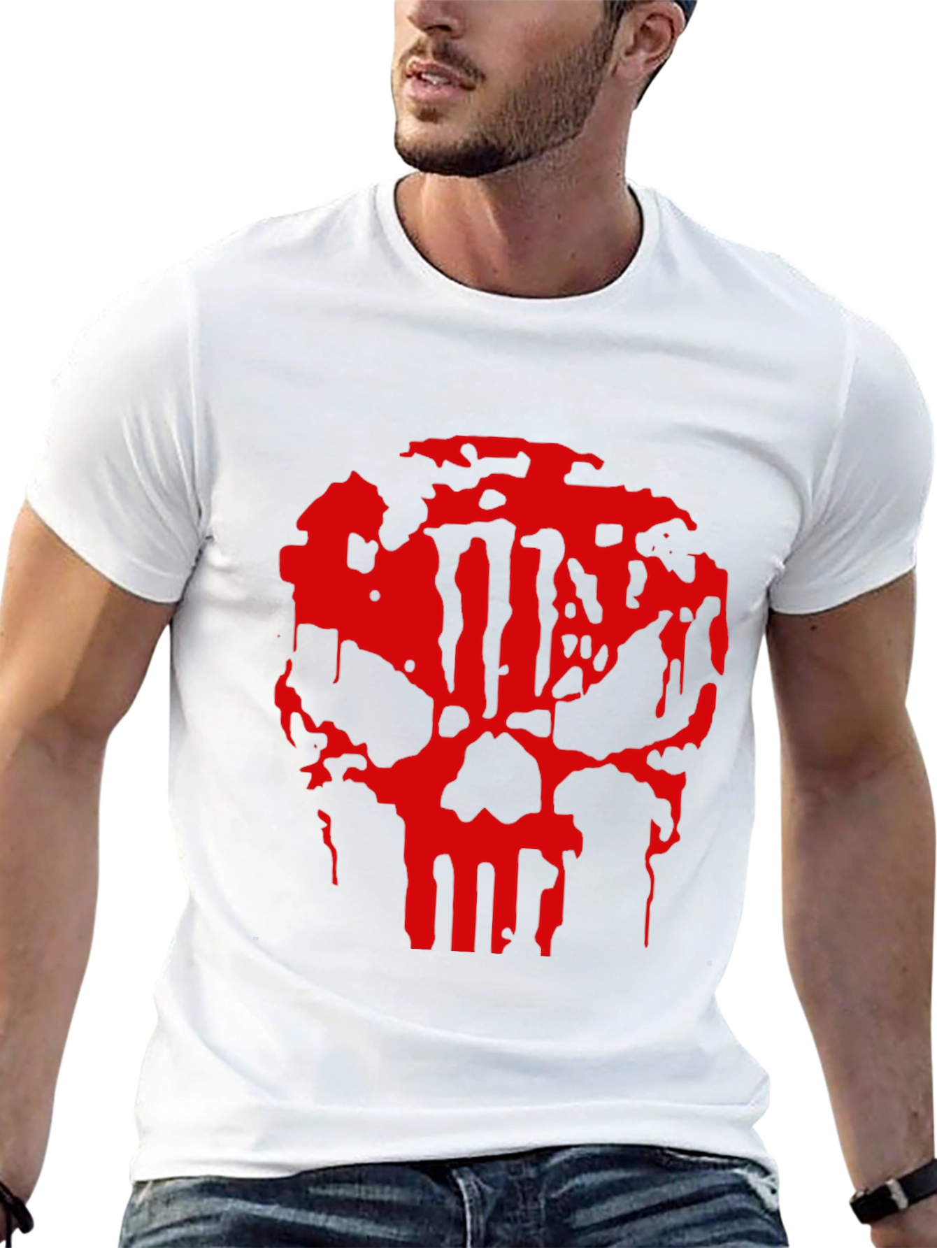 Punisher Skull Graphic Black T-Shirt