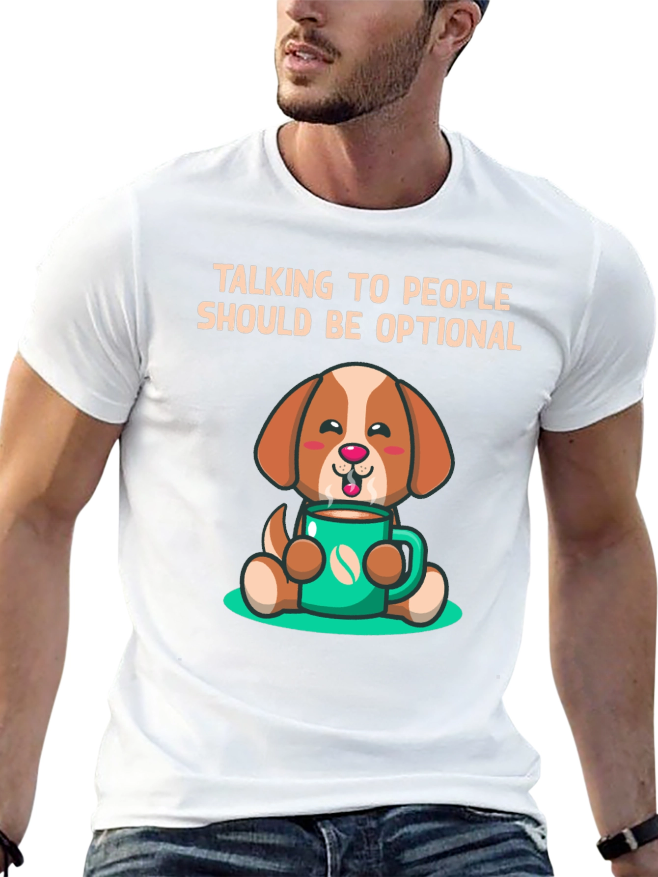 Cute Dog Coffee Lover T-Shirt