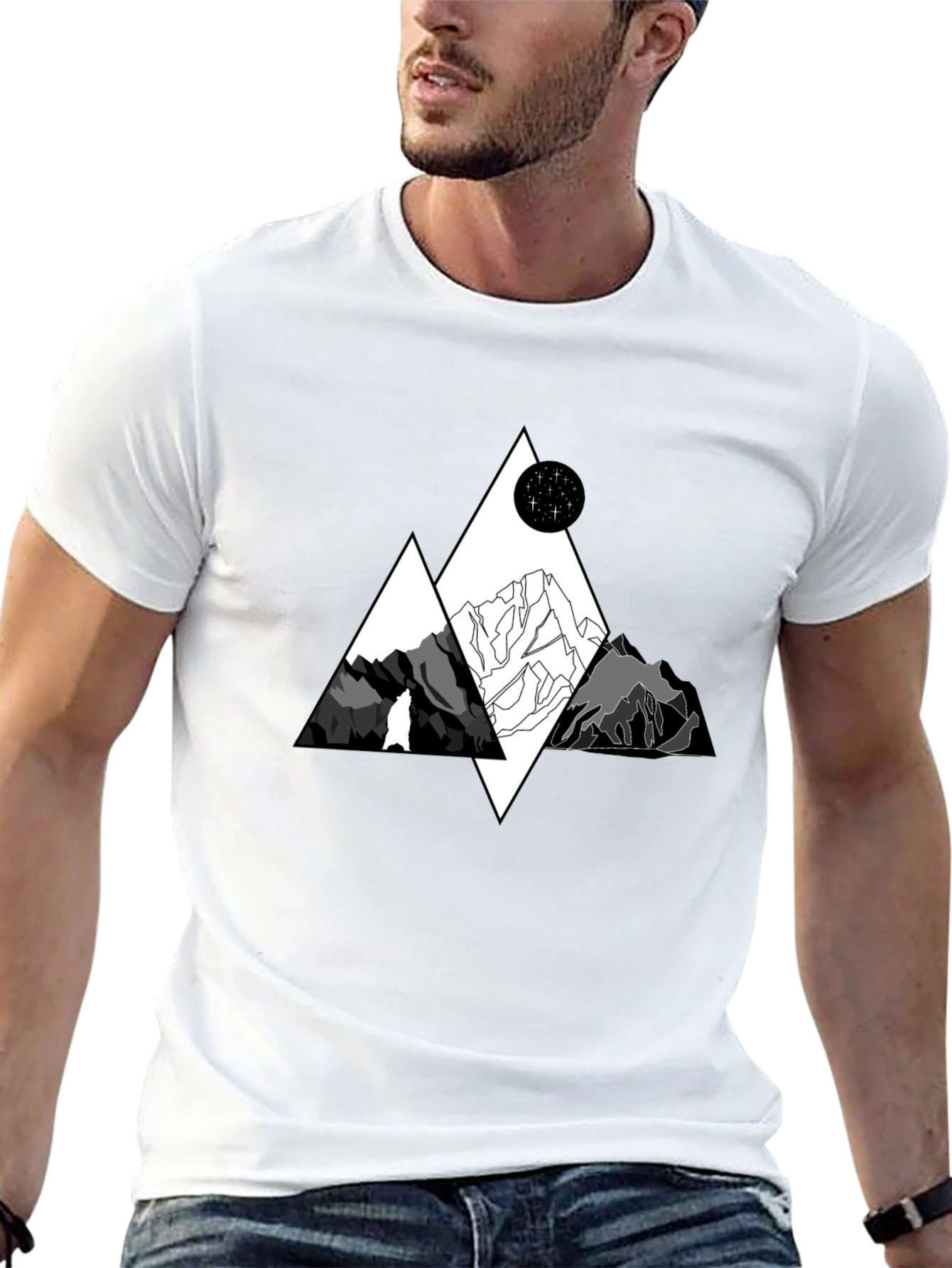 Mountainscape Graphic Tee - Black