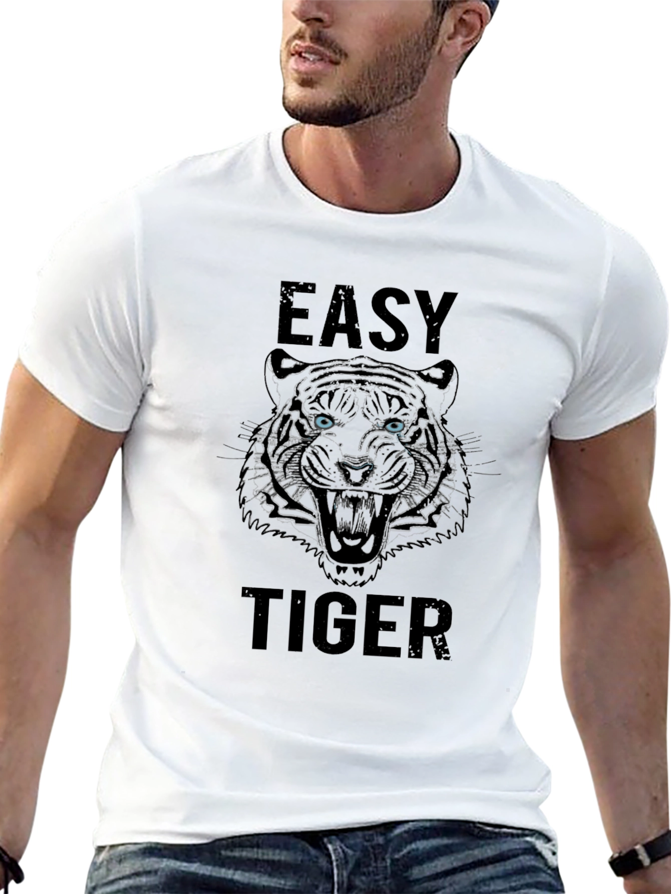 Easy Tiger Graphic T-Shirt - Mens Black Tee
