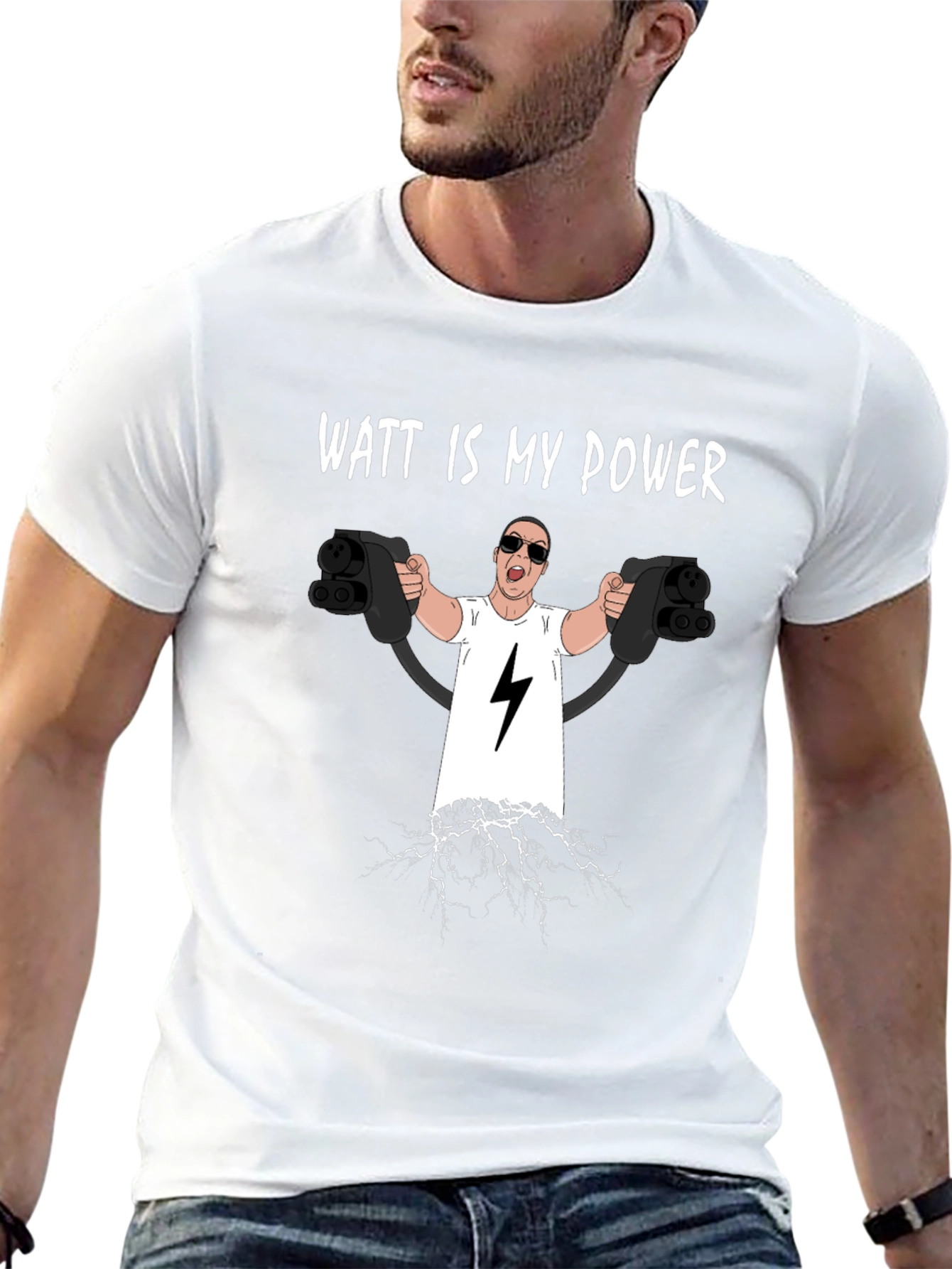 Watt Is My Power Funny Electric Car T-Shirt