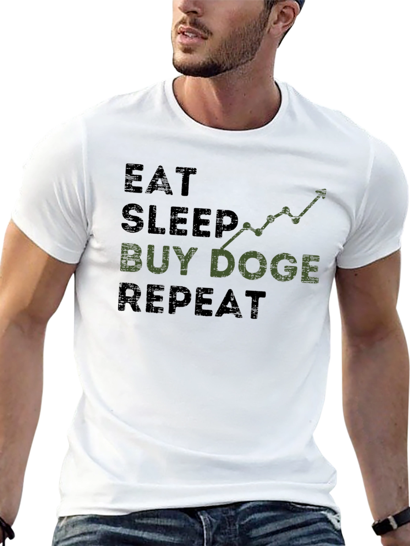 Eat Sleep Buy Doge Repeat Black T-Shirt