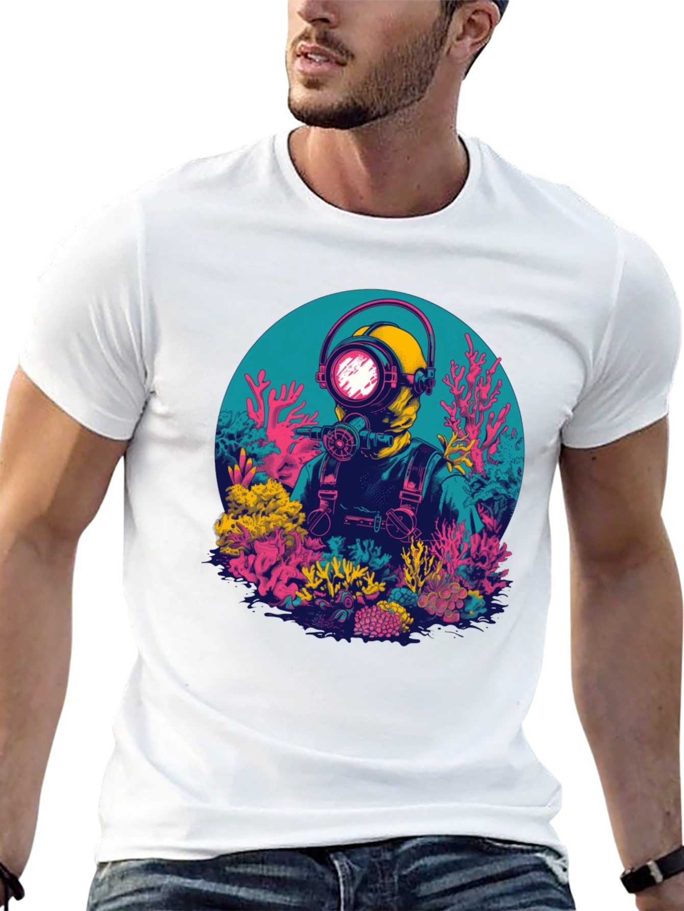 Retro Diver Graphic T-Shirt - Scuba Apparel
