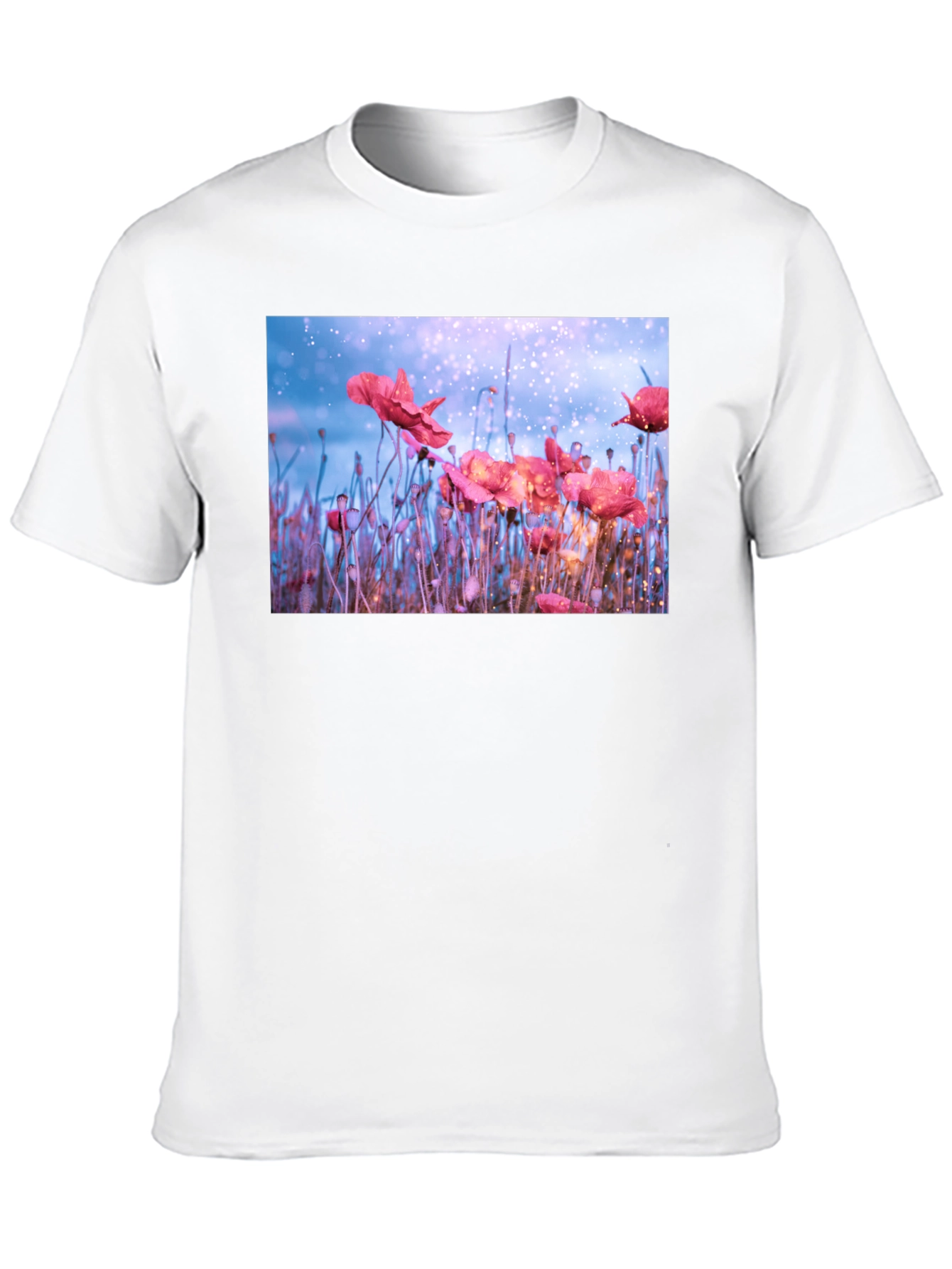 Floral Print Black T-Shirt - Nature Inspired Style