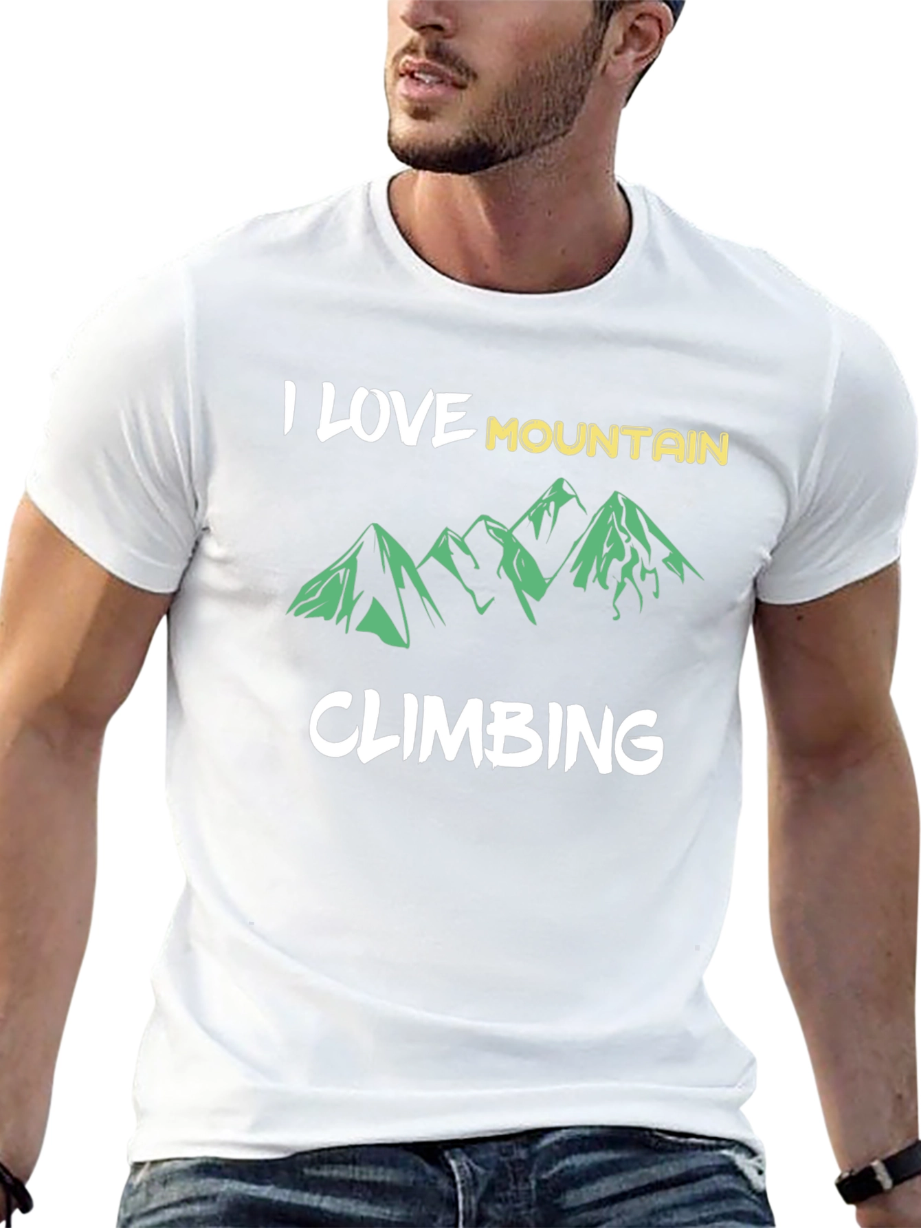 I Love Mountain Climbing Black T-Shirt