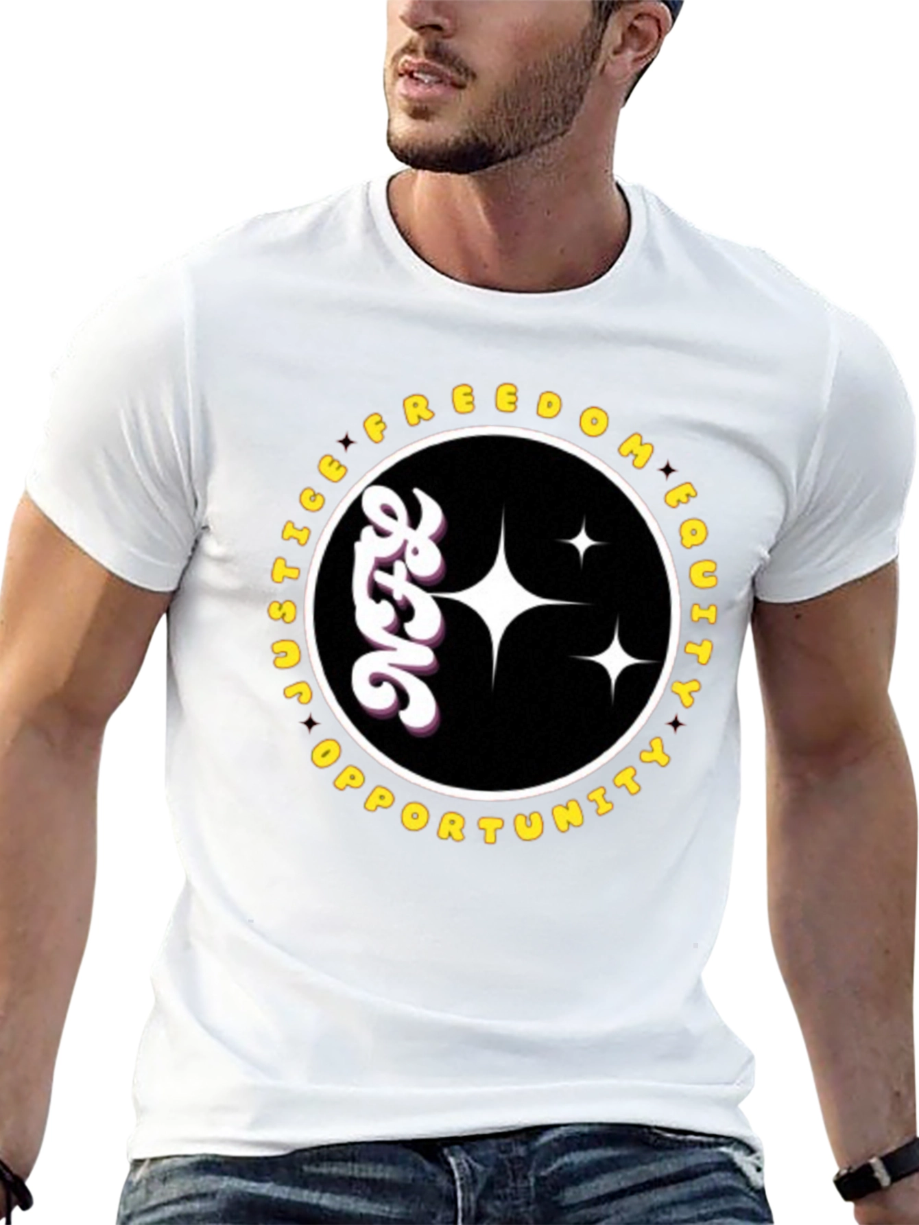 Justice Freedom Equality Opportunity Graphic T-Shirt
