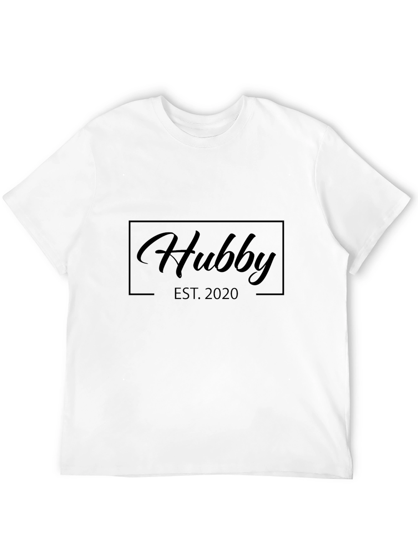 Hubby Est. 2020 Black T-Shirt