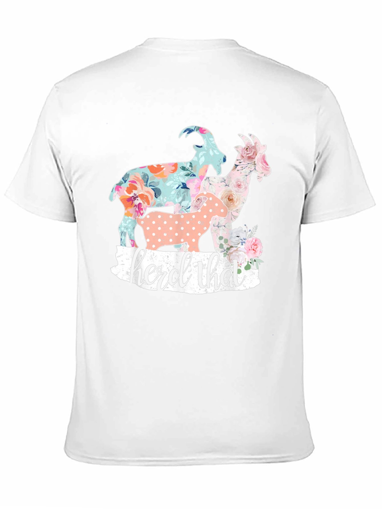 Floral Goats Graphic Tee - Herd That!