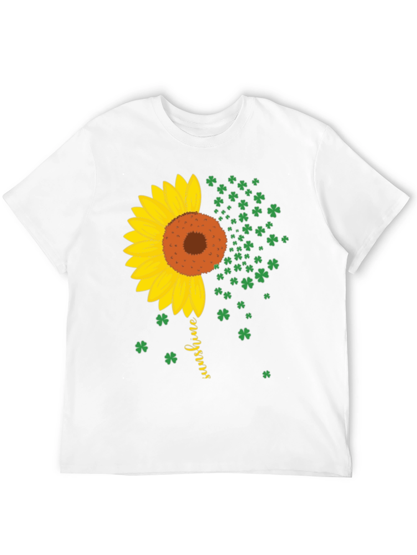 Sunflower Shamrock Graphic Tee - Lucky Sunshine Shirt