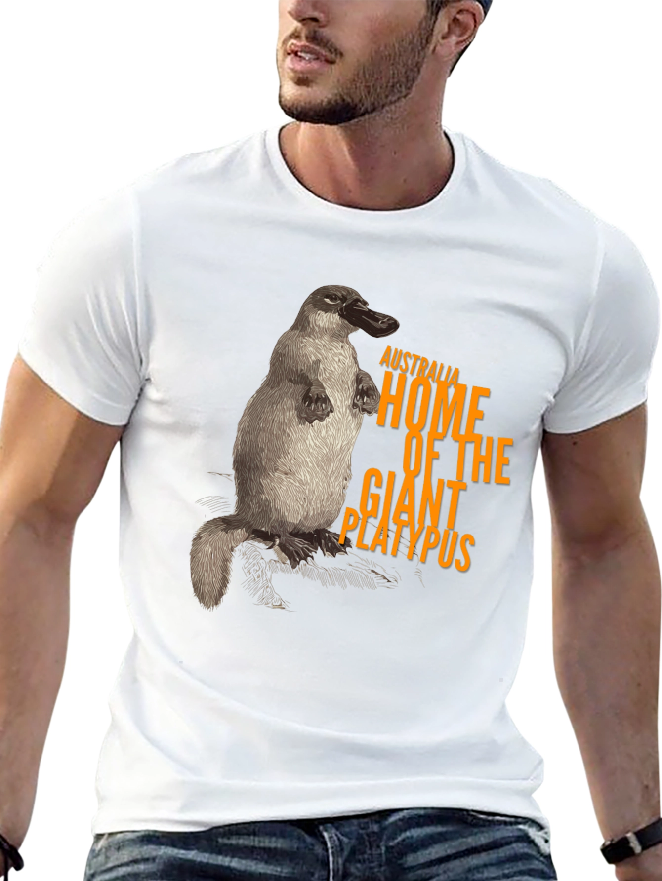Australia Giant Platypus Graphic Tee - Black