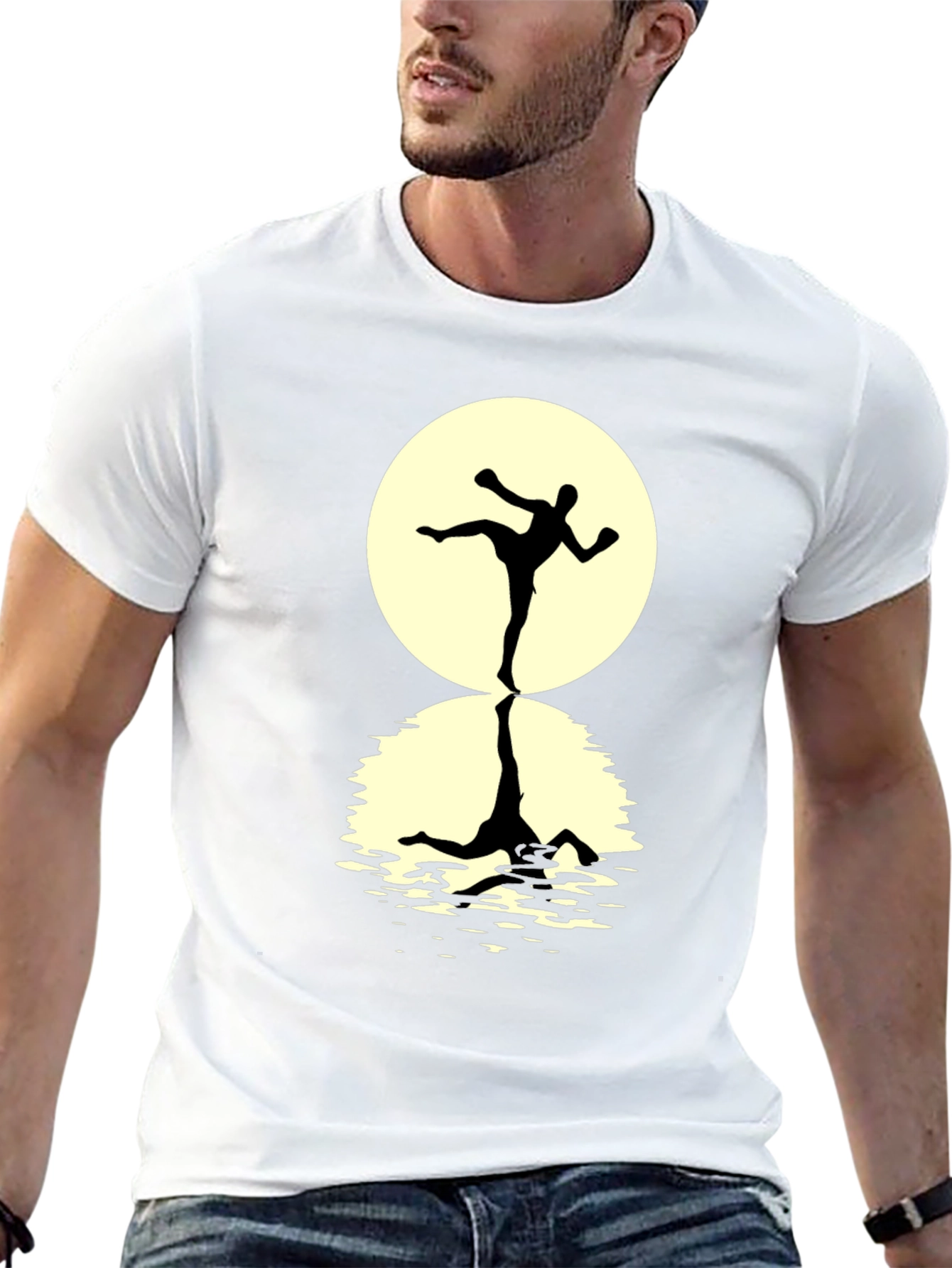 Martial Arts T-Shirt: Kickboxer Silhouette