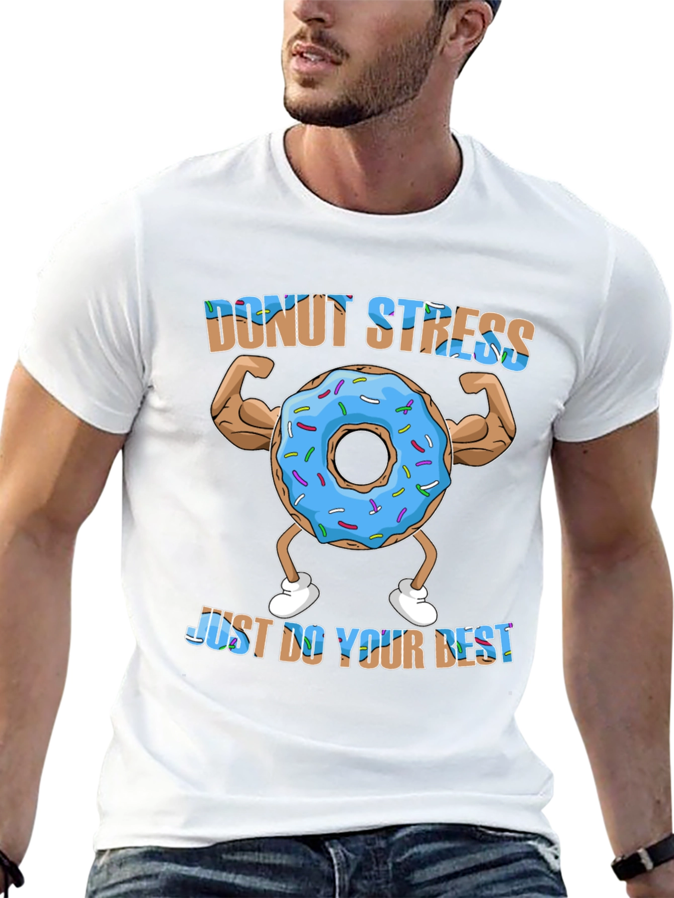 Donut Stress Funny Workout T-Shirt