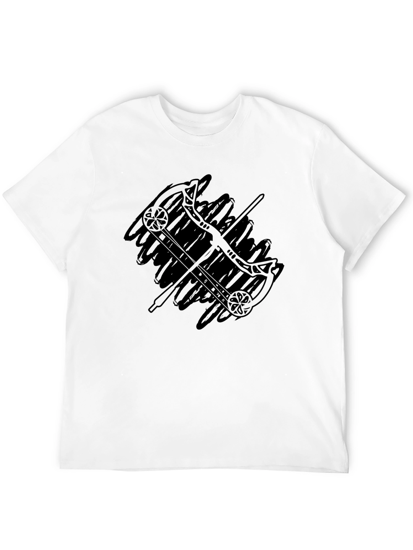 Archery Bow & Arrow Graphic Tee - Black
