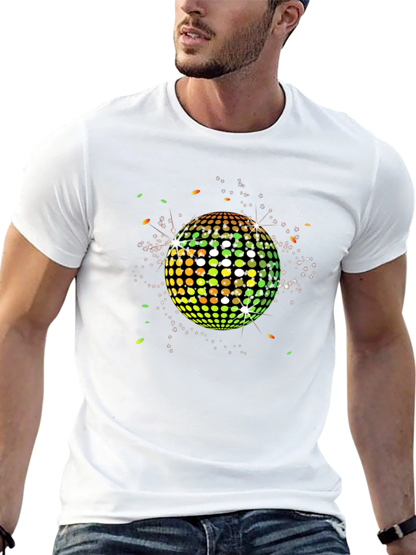 Retro Disco Ball Graphic T-Shirt