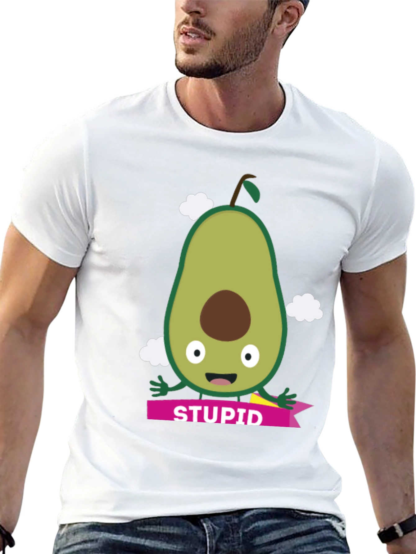 Funny Avocado Stupid Graphic T-Shirt