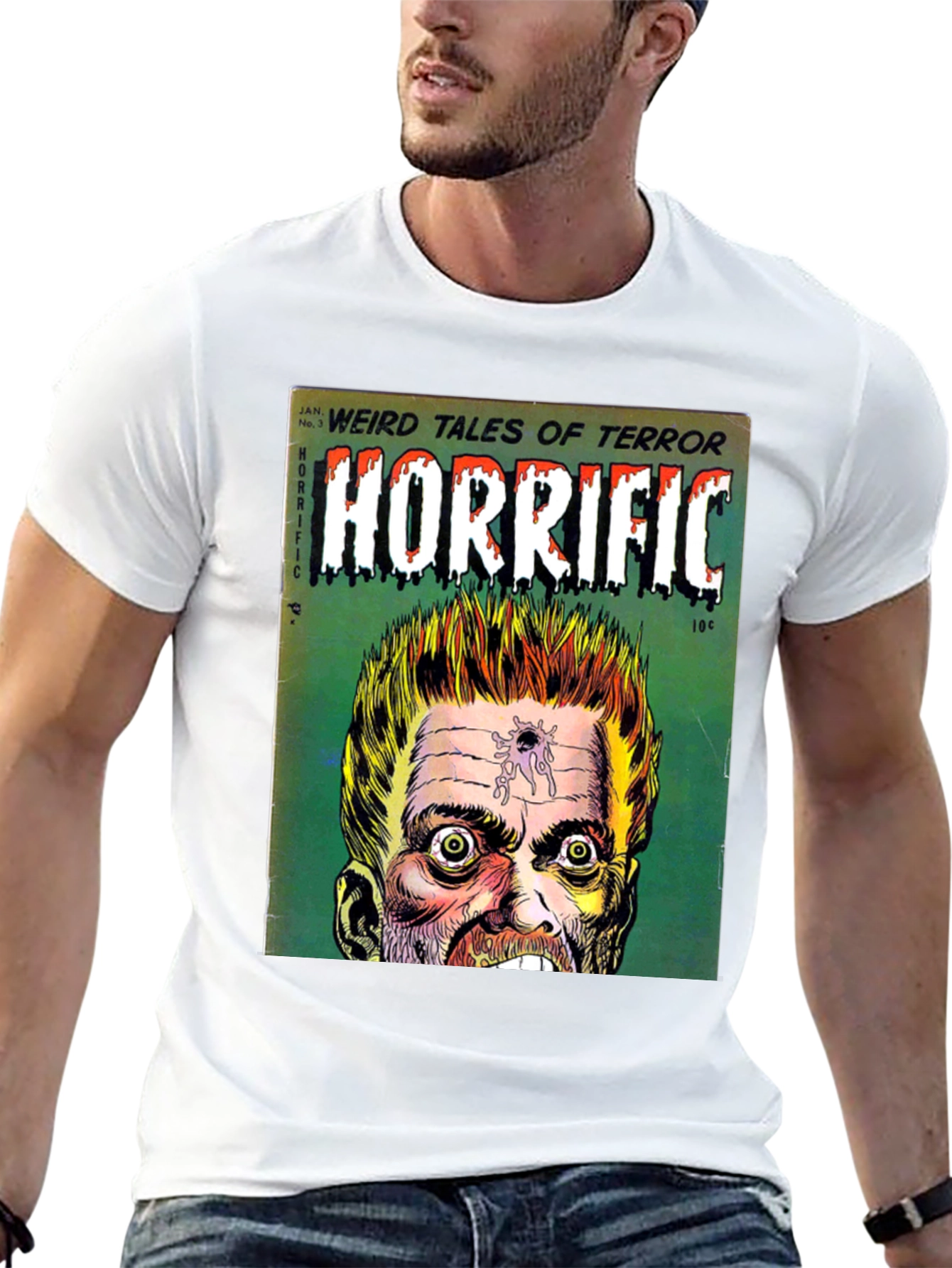 Horrific Weird Tales Comic Book Cover T-Shirt
