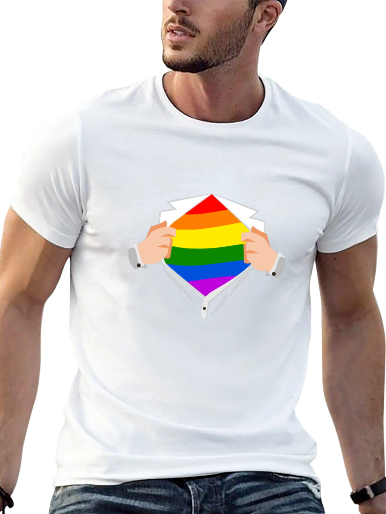 Pride Rainbow Shirt - LGBTQ+ Super Hero T-Shirt