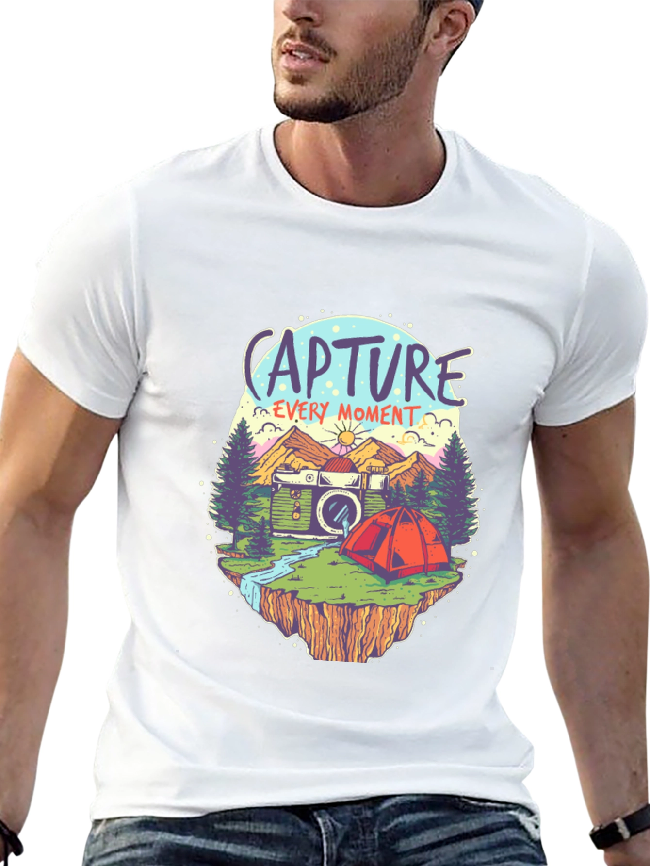 Capture Every Moment Black Graphic Tee