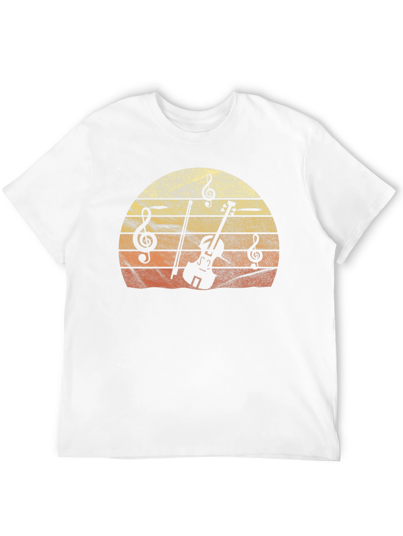 Musical Sunset T-Shirt - Violin & Notes