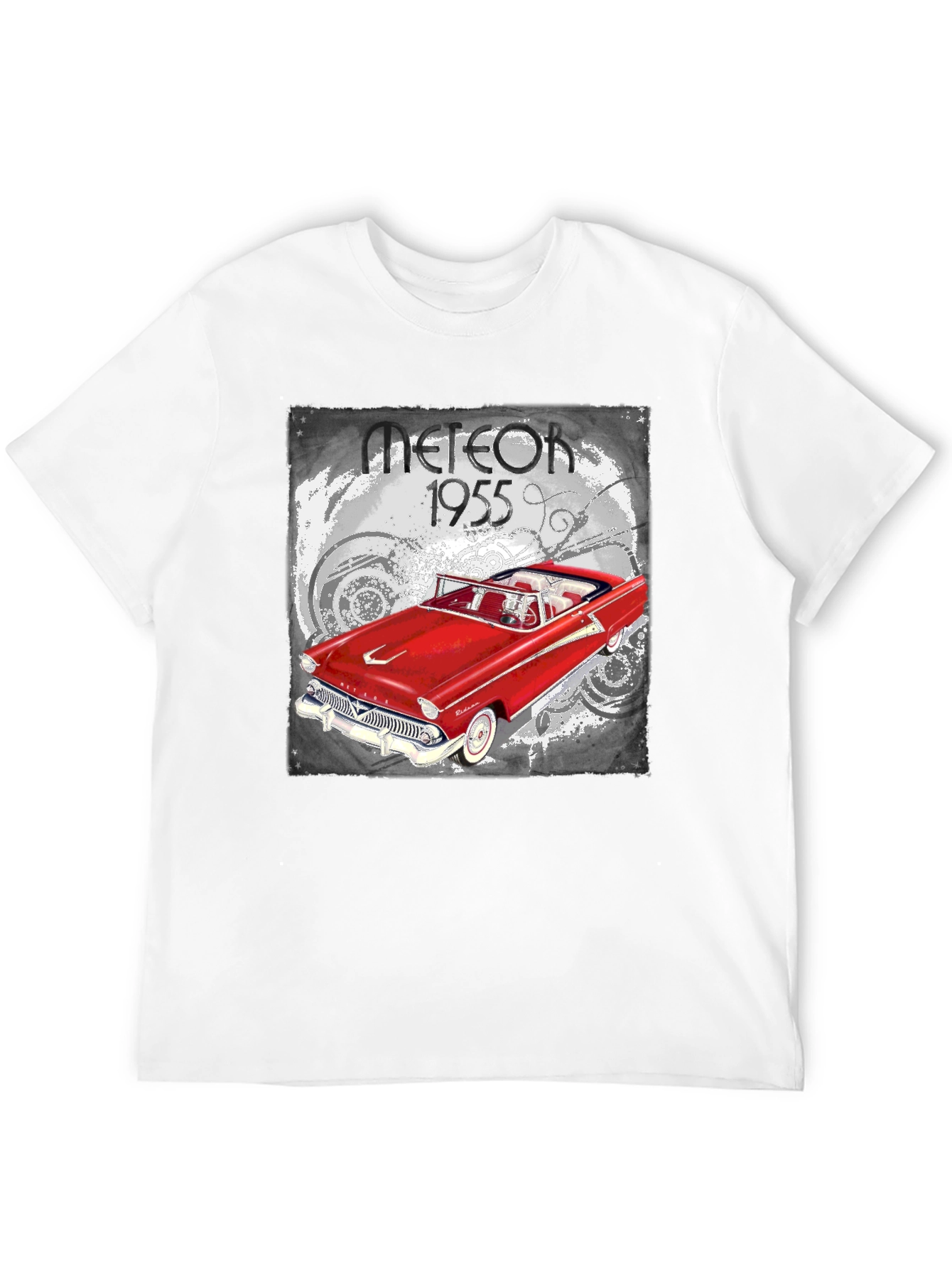 Meteor 1955 Car Graphic T-Shirt - Black