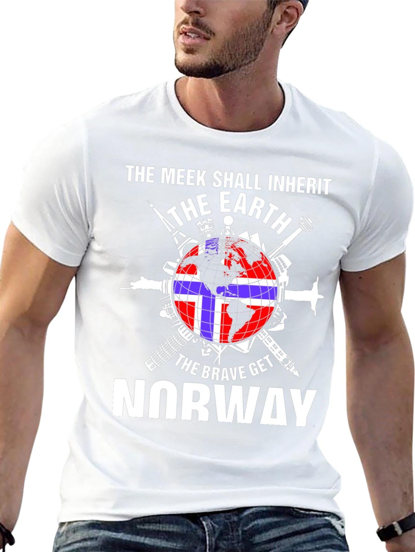 Meek Shall Inherit Earth Brave Get Norway T-Shirt