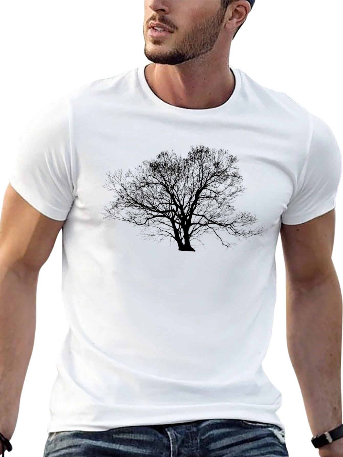 Black Tree Graphic Tee - Mens Casual Style