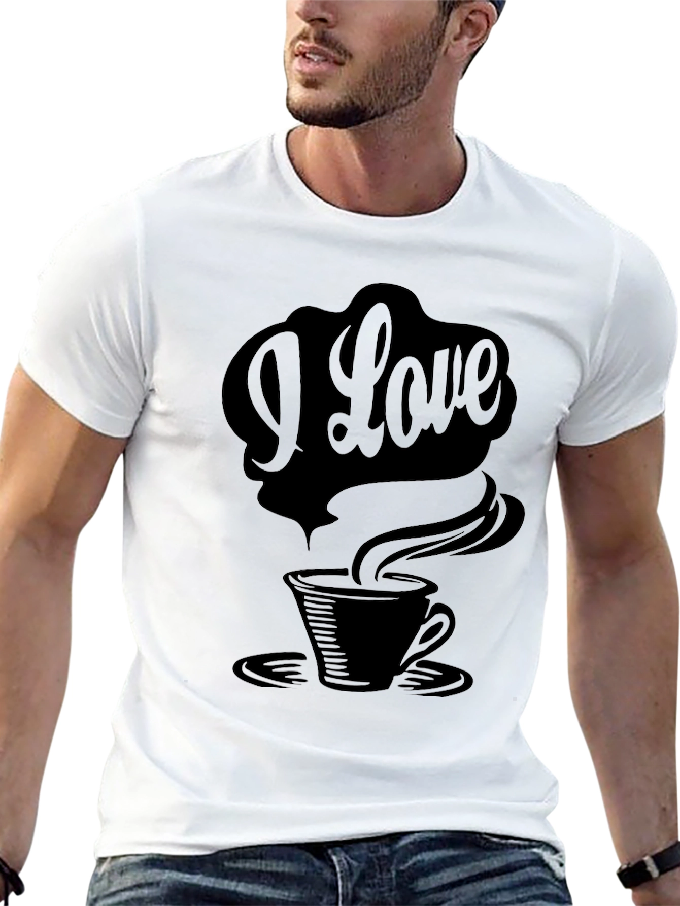 I Love Coffee Graphic Tee - Black Unisex T-Shirt