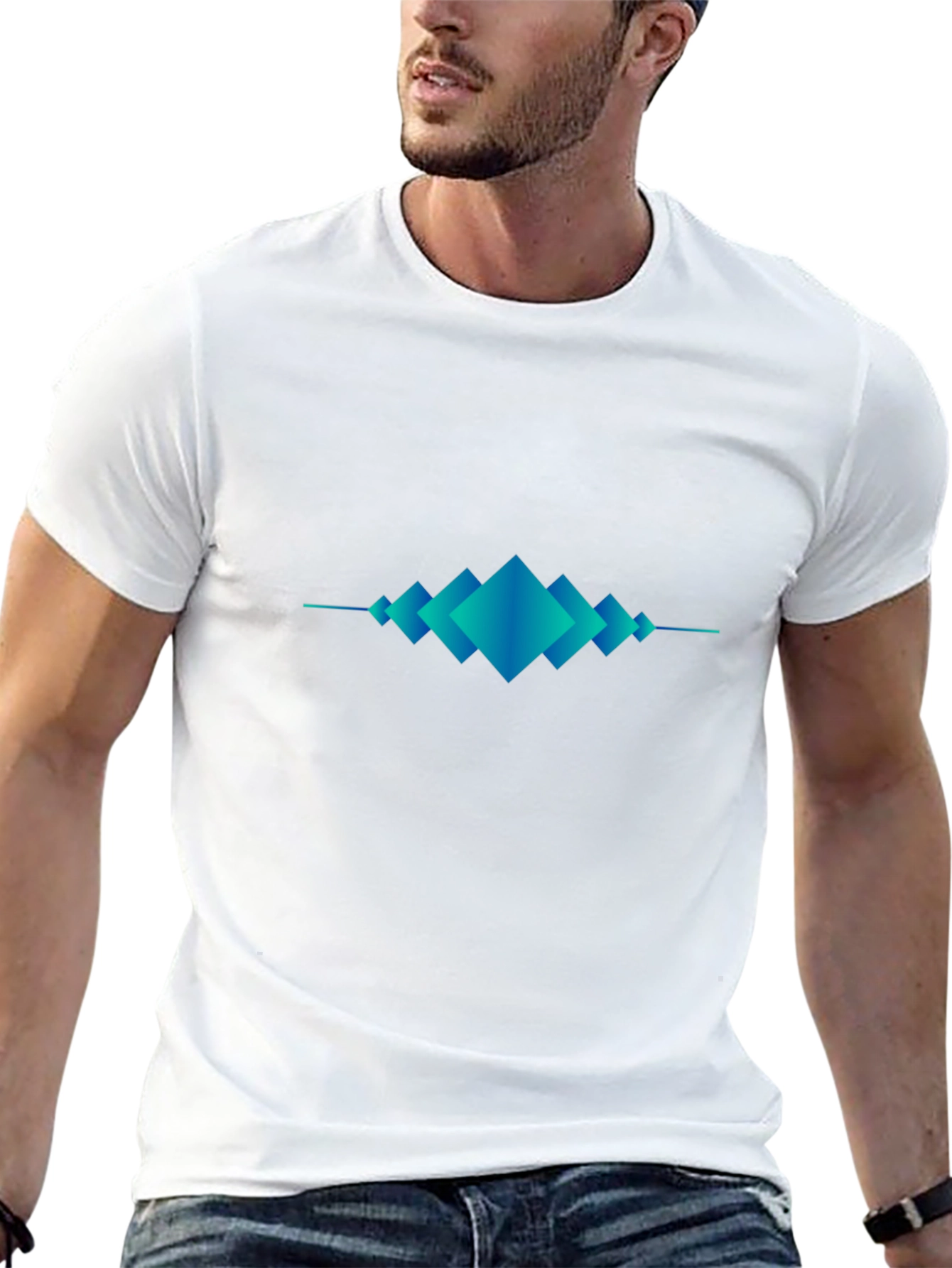 Geometric Diamond Tee - Modern Minimalist Design