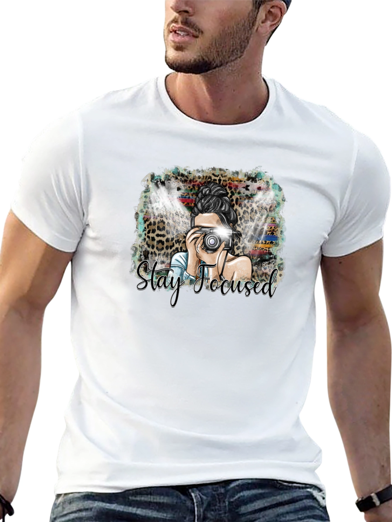 Stay Focused Graphic T-Shirt - Camera Design