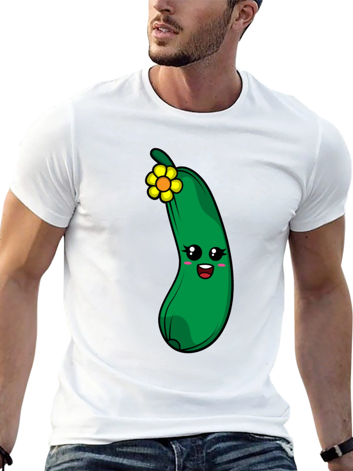 Funny Zucchini Flower Graphic T-Shirt