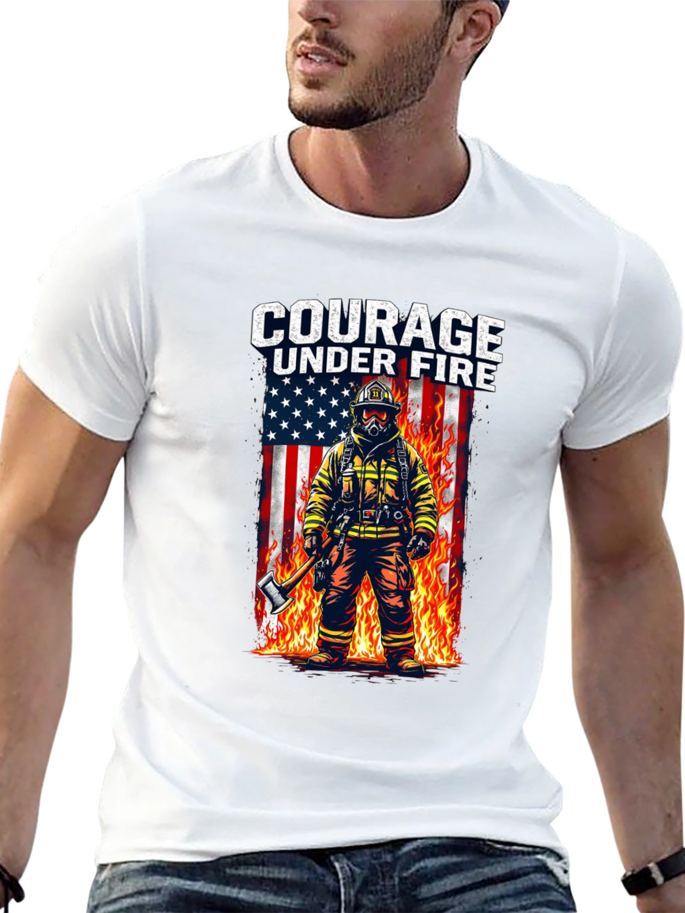 Courage Under Fire Firefighter T-Shirt