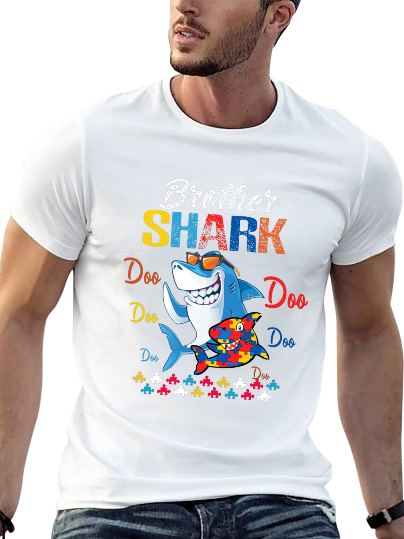 Brother Shark Autism Awareness T-Shirt