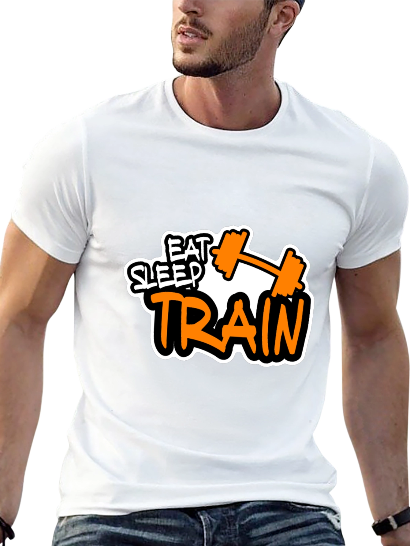 Eat Sleep Train Black Graphic Tee