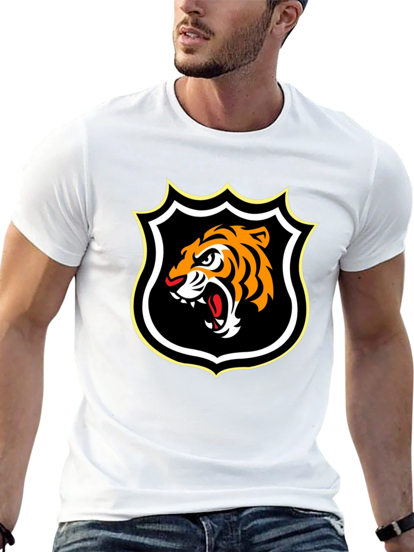 Tiger Emblem Black Tee